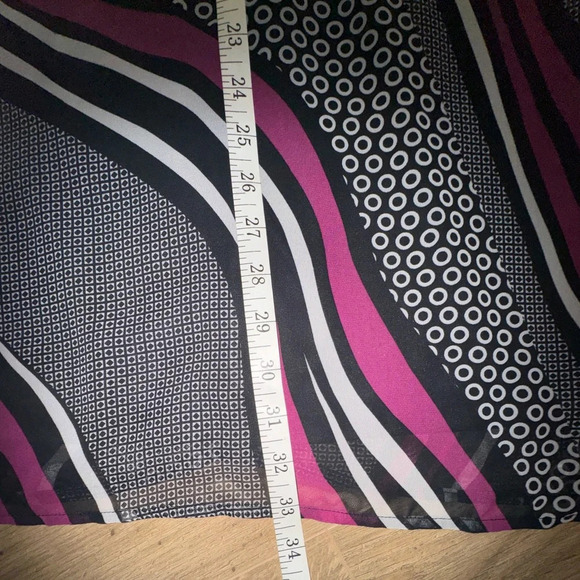 Cato Women’s Black Purple Grey patterned layered sheath dress sz S - Picture 6 of 9
